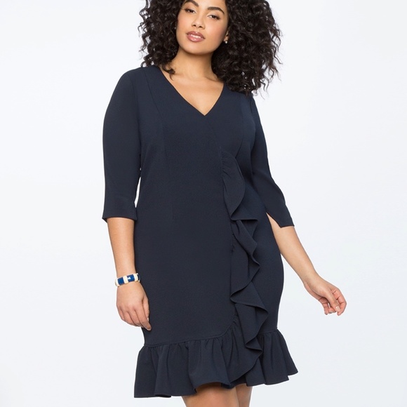 Eloquii Dresses & Skirts - Eloquii Front Ruffe Shift Dress NWT Size 18